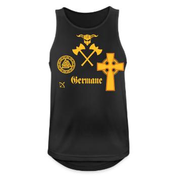 Der Germane - Männer Tank Top atmungsaktiv - Schwarz - Vorne - Nick (188cm)