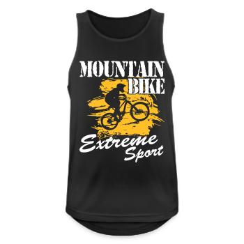 mountain bike extreme sport - Männer Tank Top atmungsaktiv - Schwarz - Vorne - Nick (188cm)