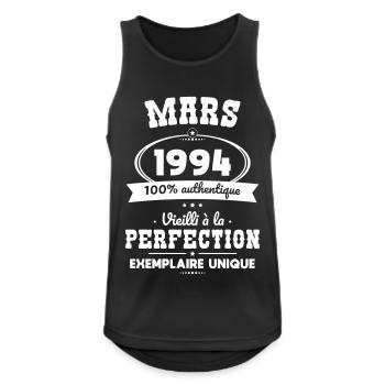 30th Anniversary - March 1994 Perfection - Men's Breathable Tank Top - black - Front - Nick (188cm)