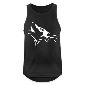 Howling Wolf - Men's Breathable Tank Top - black - Front - Nick (188cm)