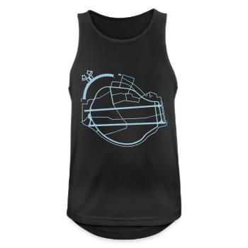 Tempelhofer Feld Berlin - Männer Tank Top atmungsaktiv - Schwarz - Vorne - Nick (188cm)