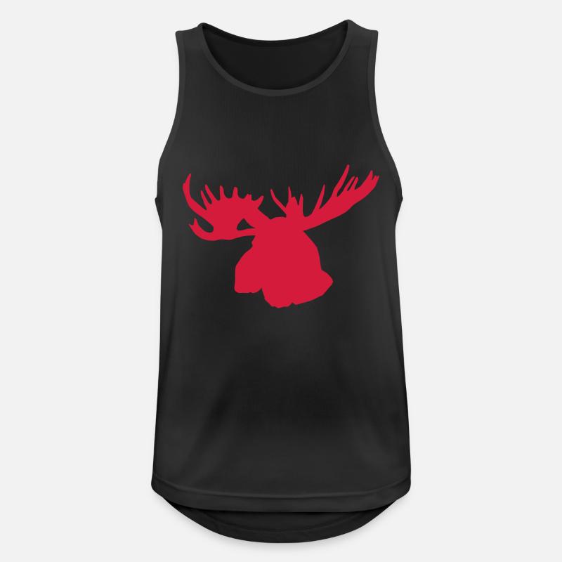 elch - moose - elk - kanada - canada - Männer Tank Top atmungsaktiv - Schwarz