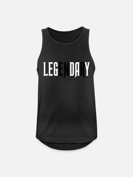 legendary leg day - Männer Tank Top atmungsaktiv - Schwarz
