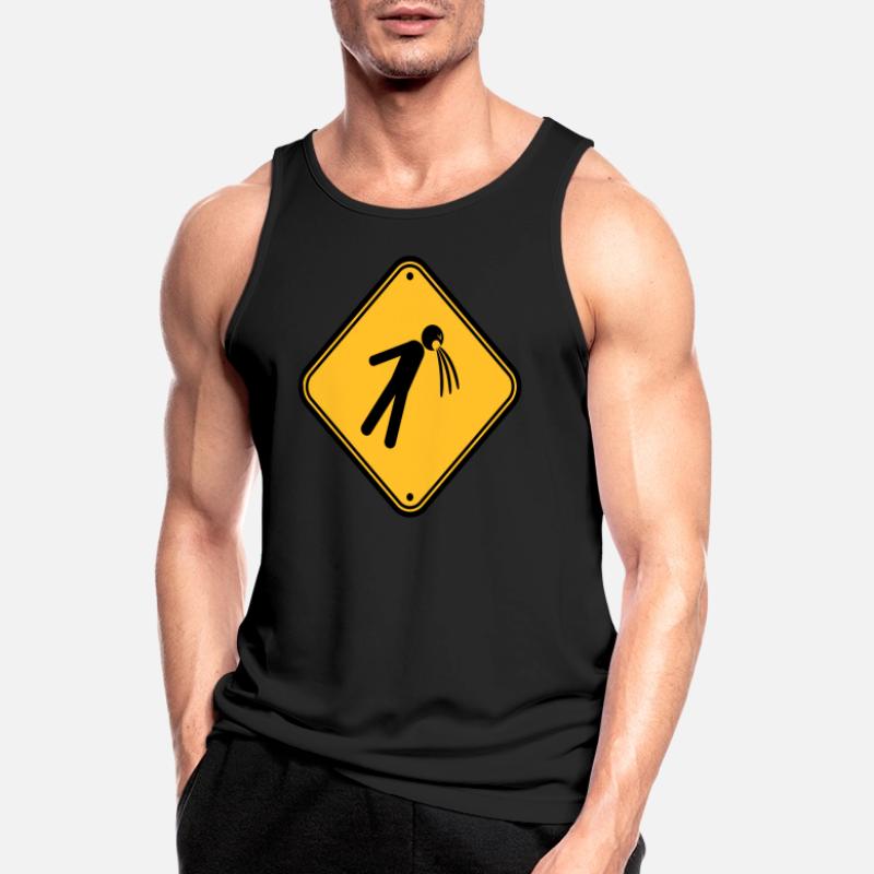 shield caution note vomit vomit Men's Breathable Tank Top