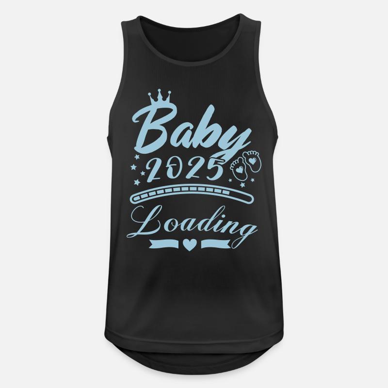 baby 2025 loading 01 - Männer Tank Top atmungsaktiv - Schwarz