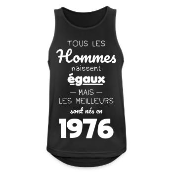 50 Jahre – Die Besten wurden 1976 geboren - Männer Tank Top atmungsaktiv - Schwarz - Vorne - Nick (188cm)