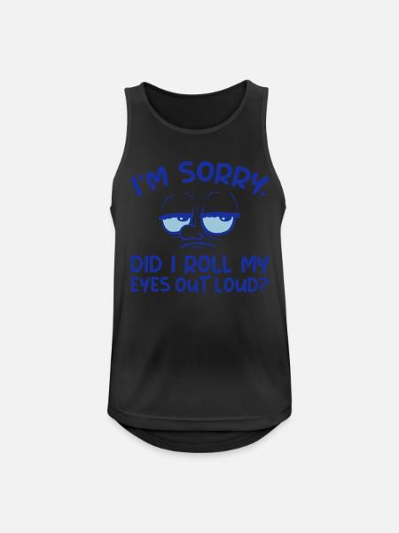 Roll My Eyes Out - Men's Breathable Tank Top - black