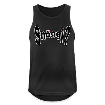 Snöggi? - Männer Tank Top atmungsaktiv - Schwarz - Vorne - Nick (188cm)