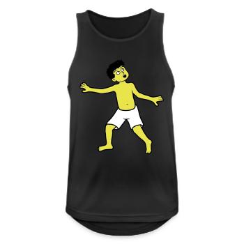 Junge hat angst - Männer Tank Top atmungsaktiv - Schwarz - Vorne - Nick (188cm)