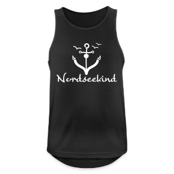 Anker Nordsee - Männer Tank Top atmungsaktiv - Schwarz - Vorne - Nick (188cm)
