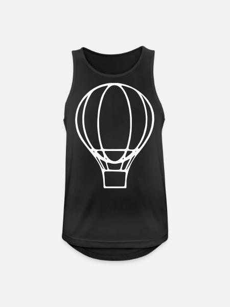 Heissluftballon - Männer Tank Top atmungsaktiv - Schwarz