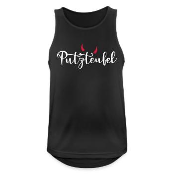 Putzteufel Putzfrau Putzmann sauber Teufel Hörner - Männer Tank Top atmungsaktiv - Schwarz - Vorne - Nick (188cm)