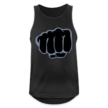 Faust - Männer Tank Top atmungsaktiv - Schwarz - Vorne - Nick (188cm)