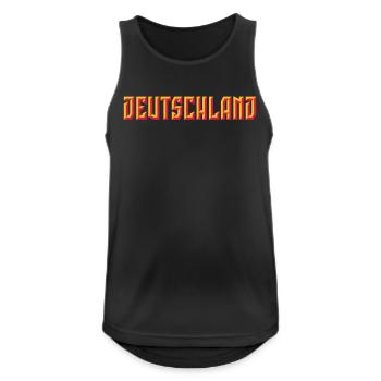 Deutschland Lettering (Relief / 3D / 2C) - Men's Breathable Tank Top - black - Front - Nick (188cm)