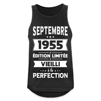 70th Anniversary - September 1955 Perfection - Men's Breathable Tank Top - black - Front - Nick (188cm)