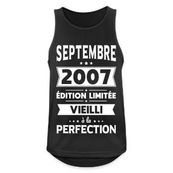 18th birthday - September 2007 Perfection - Men's Breathable Tank Top - black - Front - Nick (188cm)