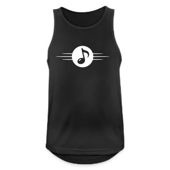 Music Note Symbol Line - Men's Breathable Tank Top - black - Front - Nick (188cm)