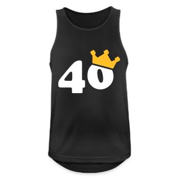 40 couronne 40 anniversaire 40 ans - Débardeur respirant Homme - noir - Devant - Nick (188cm)