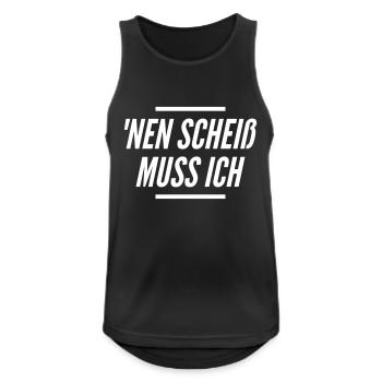 Nen Scheiß Muss Ich Rebell Rebellisch - Männer Tank Top atmungsaktiv - Schwarz - Vorne - Nick (188cm)