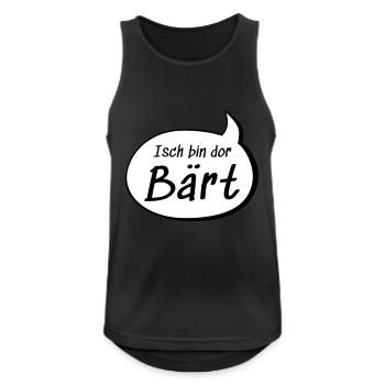 Isch bin dor Bärt Bert auf sächsisch lustig - Männer Tank Top atmungsaktiv - Schwarz - Vorne - Nick (188cm)