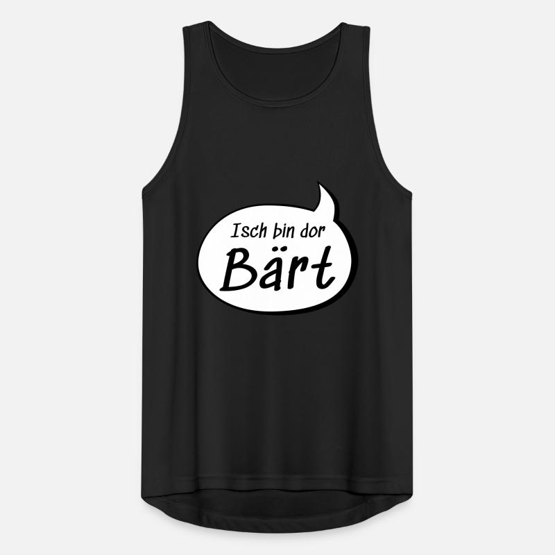 Isch bin dor Bärt Bert auf sächsisch lustig Männer Tank Top atmungsaktiv