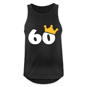 60 couronne 60 anniversaire 60 ans - Débardeur respirant Homme - noir - Devant - Nick (188cm)