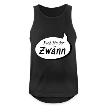 Isch bin dor Zwänn Sven auf sächsisch lustig - Männer Tank Top atmungsaktiv - Schwarz - Vorne - Nick (188cm)