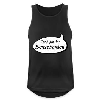 Isch bin dor Benschemien Benjamin sächsisch lustig - Männer Tank Top atmungsaktiv - Schwarz - Vorne - Nick (188cm)