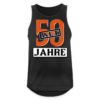 50 jahre alt geburtstag birthday Aufkleber beliebt - Männer Tank Top atmungsaktiv - Schwarz - Vorne - Nick (188cm)