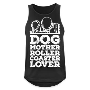 Dog Mother Roller Coaster Lover - Männer Tank Top atmungsaktiv - Schwarz - Vorne - Nick (188cm)