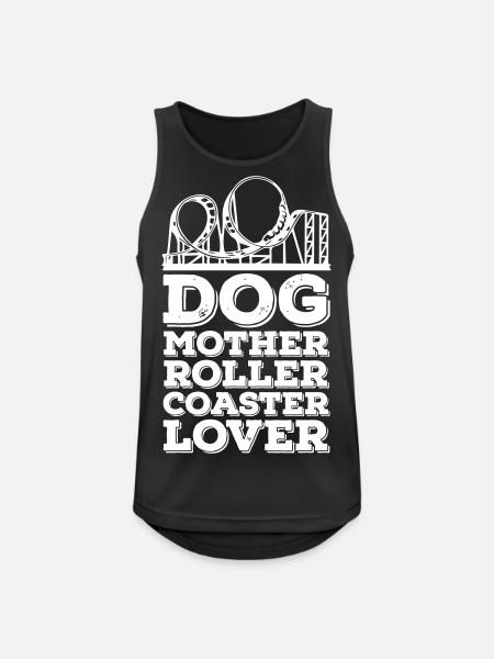 Dog Mother Roller Coaster Lover - Men's Breathable Tank Top - black