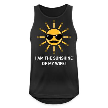I Am The Sunshine Of My Wife! (Ehemann / 3C White) - Männer Tank Top atmungsaktiv - Schwarz - Vorne - Nick (188cm)