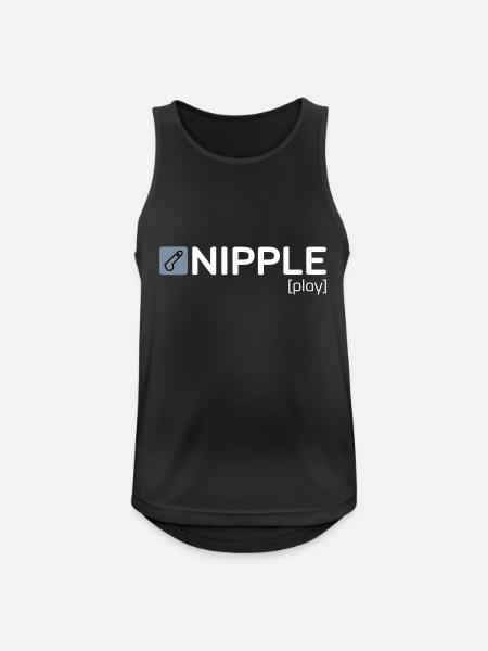 NIPPLE [play] - Männer Tank Top atmungsaktiv - Schwarz