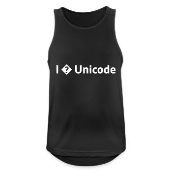I Love Unicode / I Hate Unicode / I ? Unicode - Men's Breathable Tank Top - black - Front - Nick (188cm)