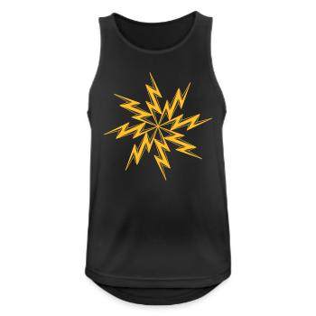 stern stromschlag gefahr schild blitz symbol kabel - Männer Tank Top atmungsaktiv - Schwarz - Vorne - Nick (188cm)