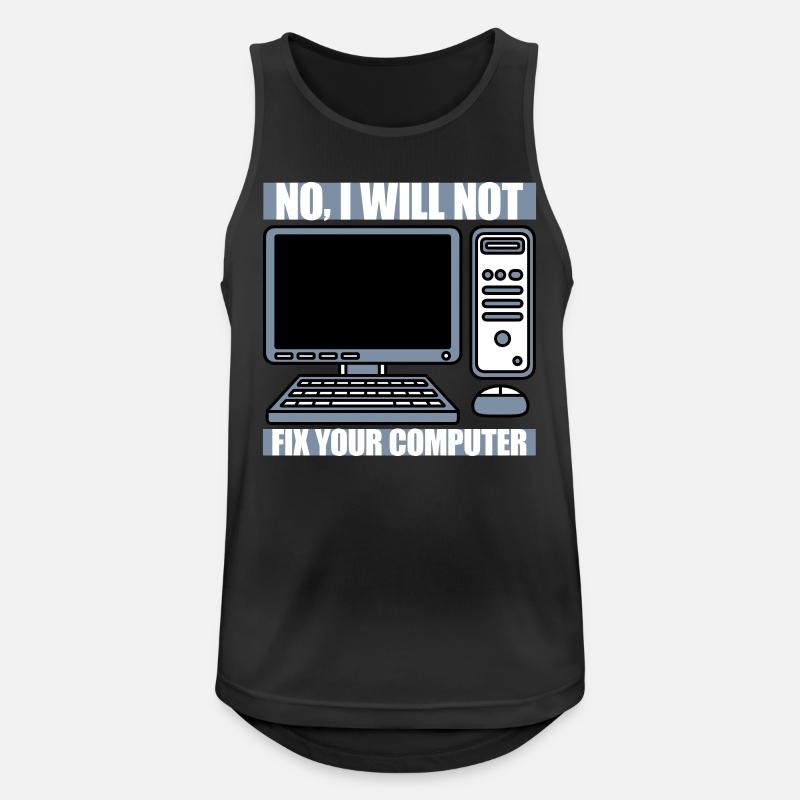 not fix your computer - Men's Breathable Tank Top - black