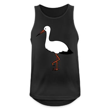 storch - Männer Tank Top atmungsaktiv - Schwarz - Vorne - Nick (188cm)