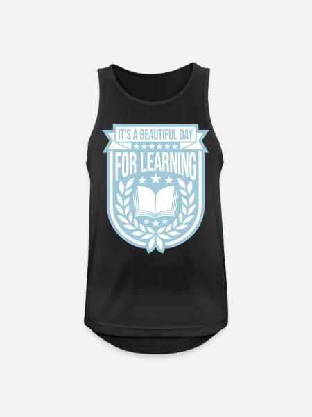 beautiful day for learning - Men's Breathable Tank Top - black