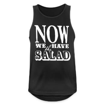 NOUS AVONS MAINTENANT LA SALADE - Débardeur respirant Homme - noir - Devant - Nick (188cm)