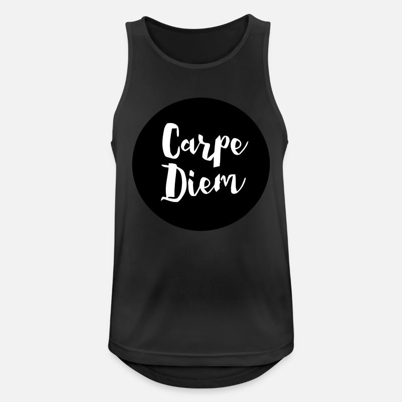 CARPE DIEM - Männer Tank Top atmungsaktiv - Schwarz