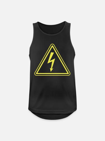 ELEKTRIKER UNTER HOCHSPANNUNG - Männer Tank Top atmungsaktiv - Schwarz
