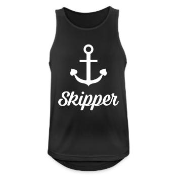 Équipage - Skipper Segeln Charter Mannschaft - 4 - Débardeur respirant Homme - noir - Devant - Nick (188cm)