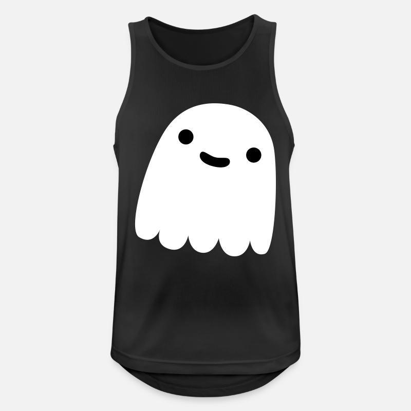 ghostie in white smiling - Men's Breathable Tank Top - black