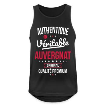 Authentique et véritable Auvergnat - Original - Débardeur respirant Homme - noir - Devant - Nick (188cm)
