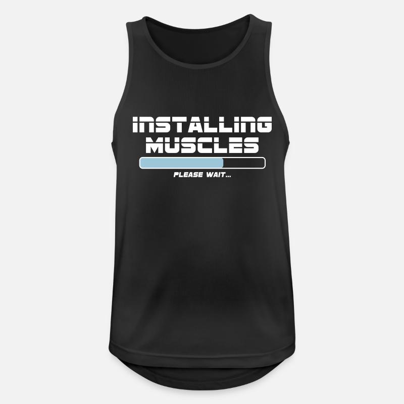 Installing Muscles - Männer Tank Top atmungsaktiv - Schwarz