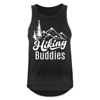 Wandern Vater Sohn Kumpels Freunde Wanderung Berge - Männer Tank Top atmungsaktiv - Schwarz - Vorne - Nick (188cm)