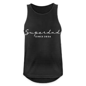 Superdad Papa Père 2026 Bébé - Débardeur respirant Homme - noir - Devant - Nick (188cm)