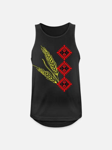 Motif Ukrainian Vyshyvanka - Men's Breathable Tank Top - black
