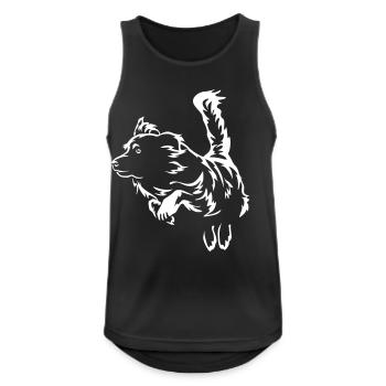 Australian Shepherd "Black Edition" - Men's Breathable Tank Top - black - Front - Nick (188cm)