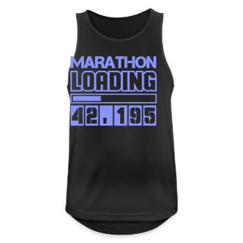 Coureurs marathon marathon 42 195 - Débardeur respirant Homme - noir - Devant - Nick (188cm)
